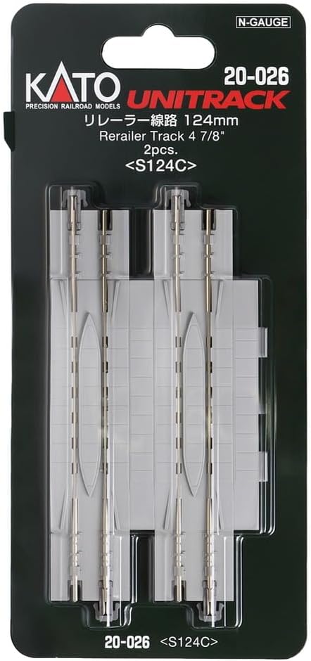 Kato 20-026 N Scale Unitrack Re-Rerailer Track 124mm（4 7/8") [2pcs]